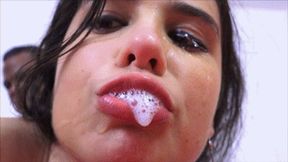 MAIN PRIORITY - CUM SMELL BREATH AND SPERM TASTE SALIVA ON YOUR FACE! - HUMILIATING FACE LICKING AFTER BLOWJOB AND CUM SWALLOWING