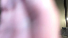 Big-assed white woman masturbates and cums with perfect tits