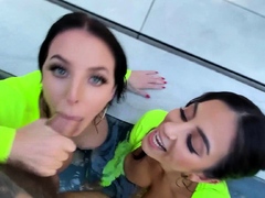 Threesome with angela white and youtube star lena the plug