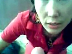 Asian Secretary Sucks Her Boss in the Office