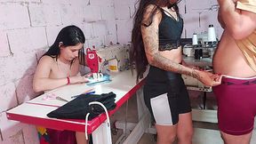 Two Horny Chicks Sew Each Other Up Then Fuck Each Other Down!