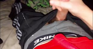 Boy Wanking In His Trackie