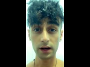 Middle east boy jerks off at the public toilet