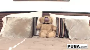 Alison and Britney ride vibrating teddy bear to new heights