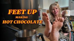 Feet Up Making Hot Chocolate MILF MATURE FOOT FETISH