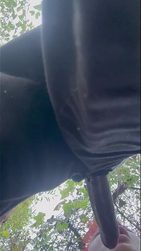 Red Head Queen of Spades Sucking 11 Inch Black Pipe