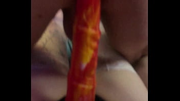Anal loosing with cock dildo