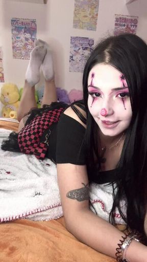 humiliating, dirty feet and socks JOI with clown make up on ૮ ˶ᵔ ᵕ ᵔ˶ ა (ruined orgasm)