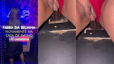 Farra da Belinha na casa de swing dando pra mais de dez!