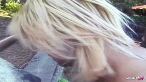 Blonde Skinny Tranny Outdoor From Tinder Date Anal Fucked