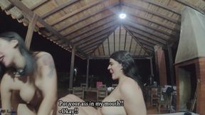 At the table with the balls and with my friend&#039;s pussy - in English