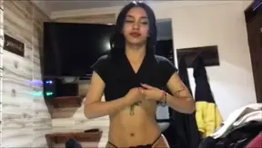 Young Latina in her first casting