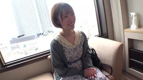 Cute Japanese teen takes massive load on her massive tits, feet up