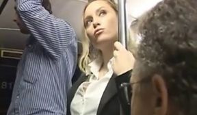 Horny Milf Touched To Multiple Orgasm On Bus Part1