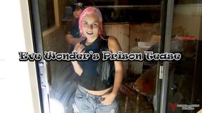 Eve Wonder's Prison Tease: Tits on Glass & Masturbation Behind Bars (Mobile Version)