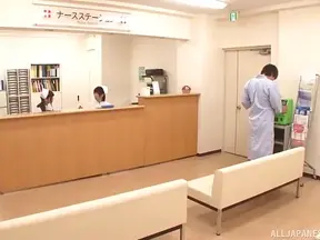 Erotic Japanese Nurses Drop Panties for Two Lucky Patients' Pleasure Ride