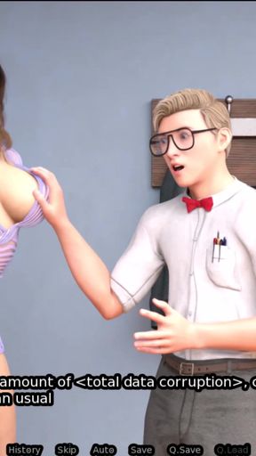 Sexbot: getting fucked with a strap-on