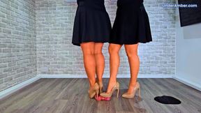 Cum Under Our Nude Bridesmaid Heels As We Trample Your Face, Cock & Balls - 199 Body Cam - Trample Trampling CBT Ballbusting Crushing Shoejob Footjob
