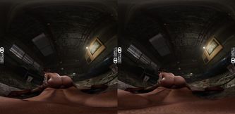 Teen Brunette Babe Ellie Riding Reverse Cowgirl