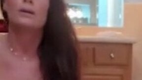 Glamorous MILF Diamond Fox bathroom banging horny stepson