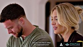 NURU MASSAGE - Stunning Blonde Ella Reese Gets Her Pussy Pounded by Her Boyfriend