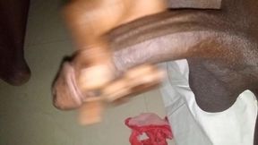 Huge Black Dick Displayed and Masterbating