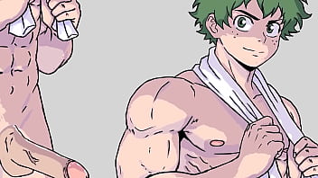 Deku Dick Growth Animation 1027 (From a small dick to a huge dick)