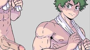 Deku Dick Growth Animation 1027 (From a small dick to a huge dick)