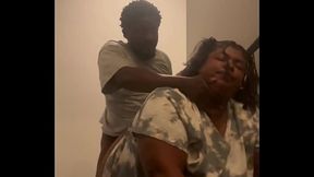 Sexy BBW Remi getting nutted on in the stairwell
