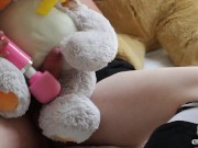 Sex With Stuffy Bunny With Slow Motion Cumshot
