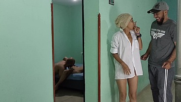 While watching my cheating stepfather, my stepbrother works his way into my deep hole until he brings me to orgasm