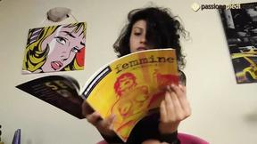 ”Ballet Flats Shoeplay by a Barefoot Brunette”