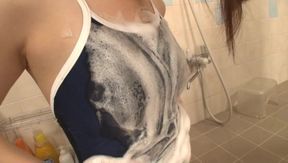 Haru Sasaki Soaked & Fucked Hard After Sensual Soap Massage