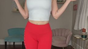 Goon for my ass in red leggings
