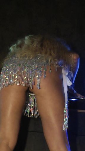 No panties Djane big ass shake while playing music legs and sexy rave-style raver EDM costume dress