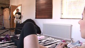 Horny virgin stepdaughter gets fucked by her big cock stepdad.