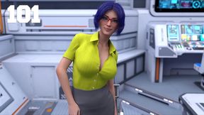 Blue-Haired Busty MILF Craves Attention In Spacy Hentai Adventure