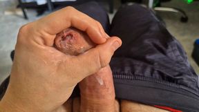 Phimosis Stepdaddy. Ight Foreskin Stroking Until I Leak Everywhere