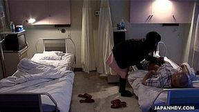 Patient pleasuring visitor with a toy