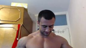 Solo Muscle Jerking Off Video