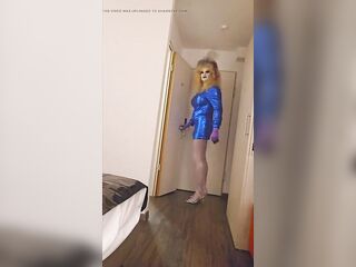 Sparkly blue costume sissy