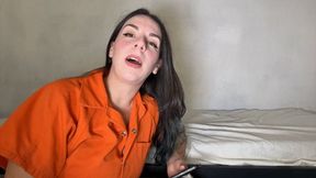 Self bondage and escaping in handcuffs and shackles for Beatrix