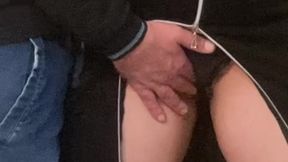 Fingering A Juicy Pussy Under Dress in Crowded Subway
