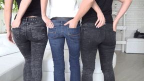 3 sexy ass in jeans AWn