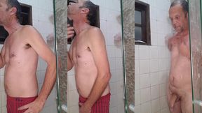 fui tomar banho esperando minha putinha safada daiane belan pra arregaca a buceta dela no chuveiro