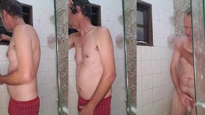 fui tomar banho esperando minha putinha safada daiane belan pra arregaca a buceta dela no chuveiro