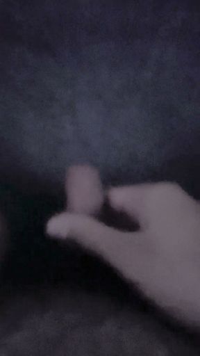 Wooden object in my ass and cumshot