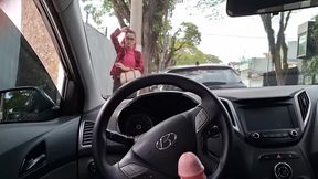 Punheta na rua para estudante na rua em p�blico