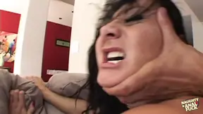 Three guys love fucking a brunette anal slut