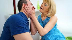 ”Naughty older lady takes big young prick”